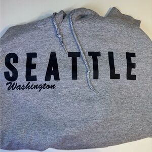 Gildan Gray and Black Seattle Sweater